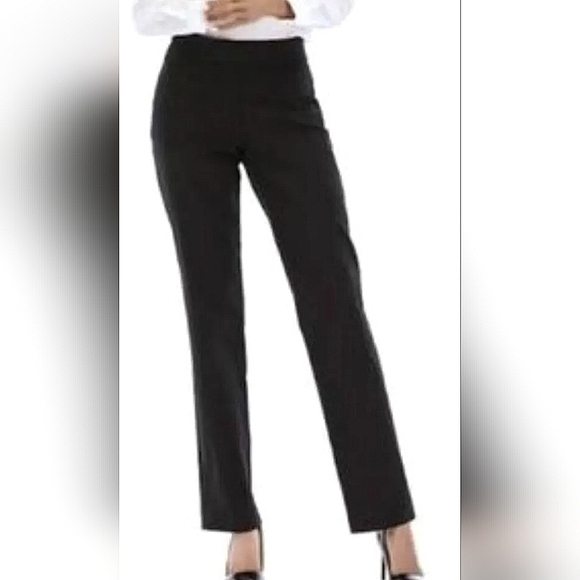 ONE WORLD Live And Let Live Black Pull On Trouser Dress Pants NWT Size 14 - Picture 1 of 5